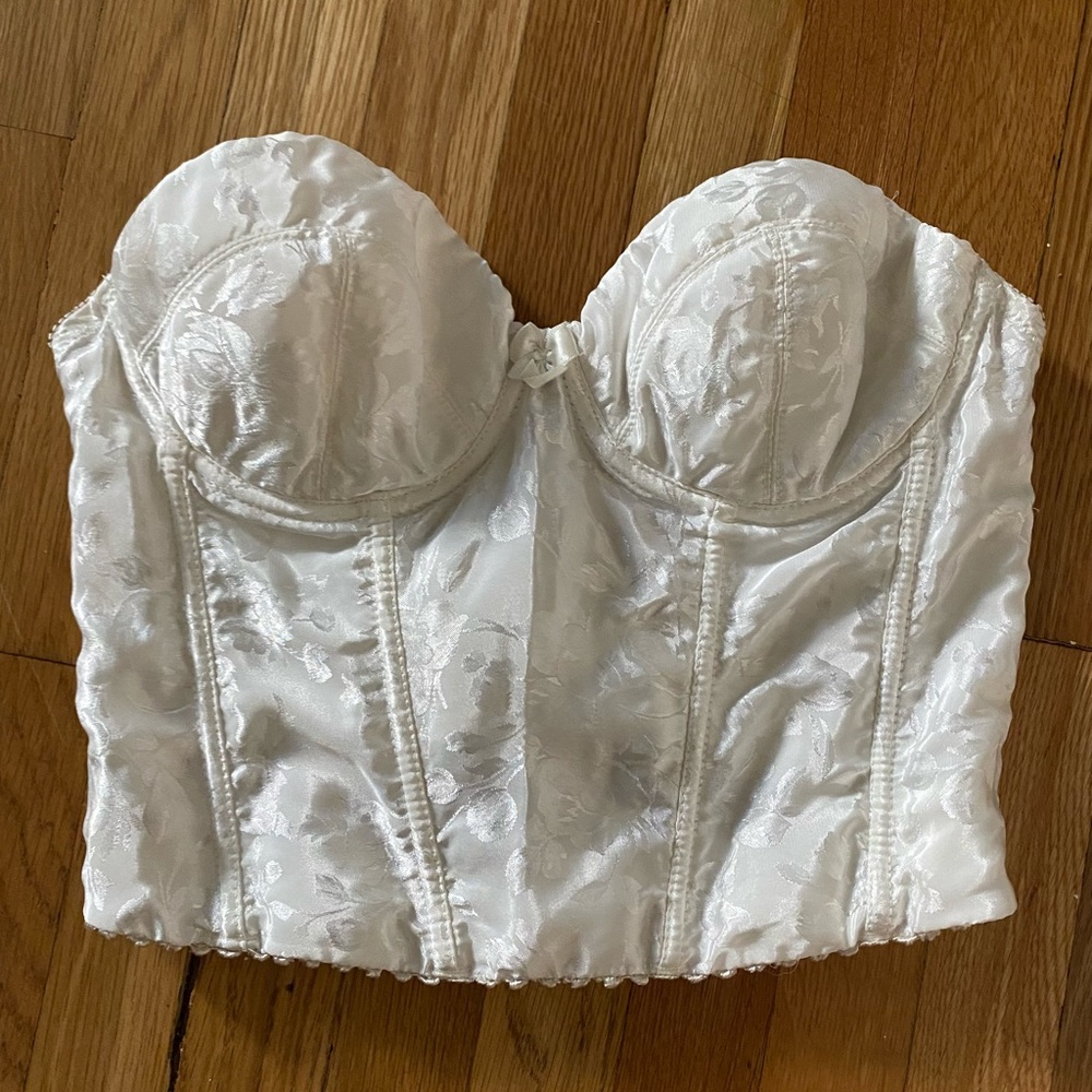 Vintage White Corset / Vintage White Bustier Top